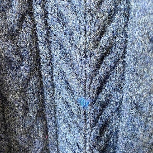 Fisherman of Ireland Blue Cableknit Fisherman Sweater M