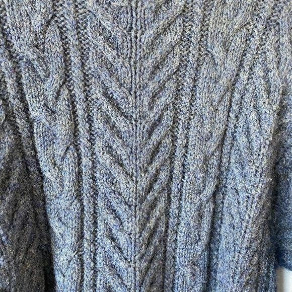 Fisherman of Ireland Blue Cableknit Fisherman Sweater M