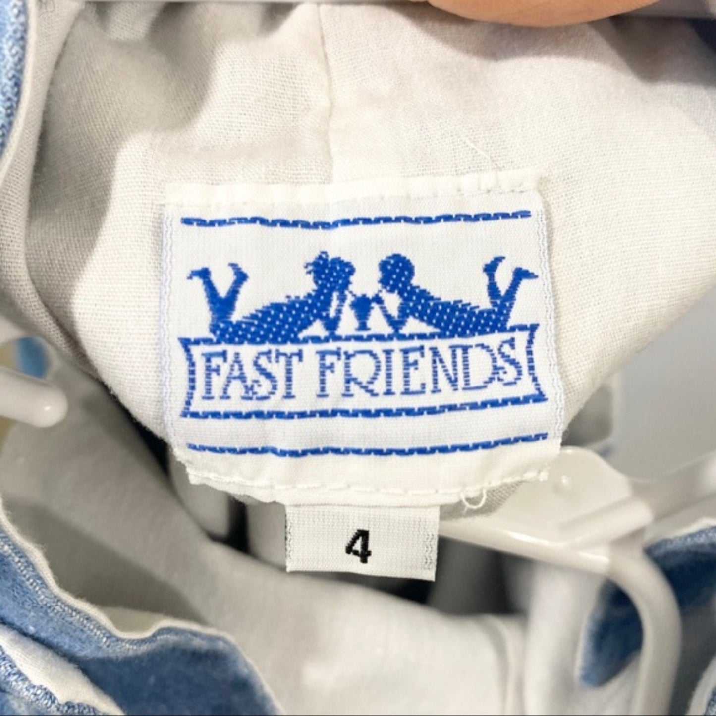 Vtg Fast Friends Denim Jon Jon Outfit Sz 4 Cotton