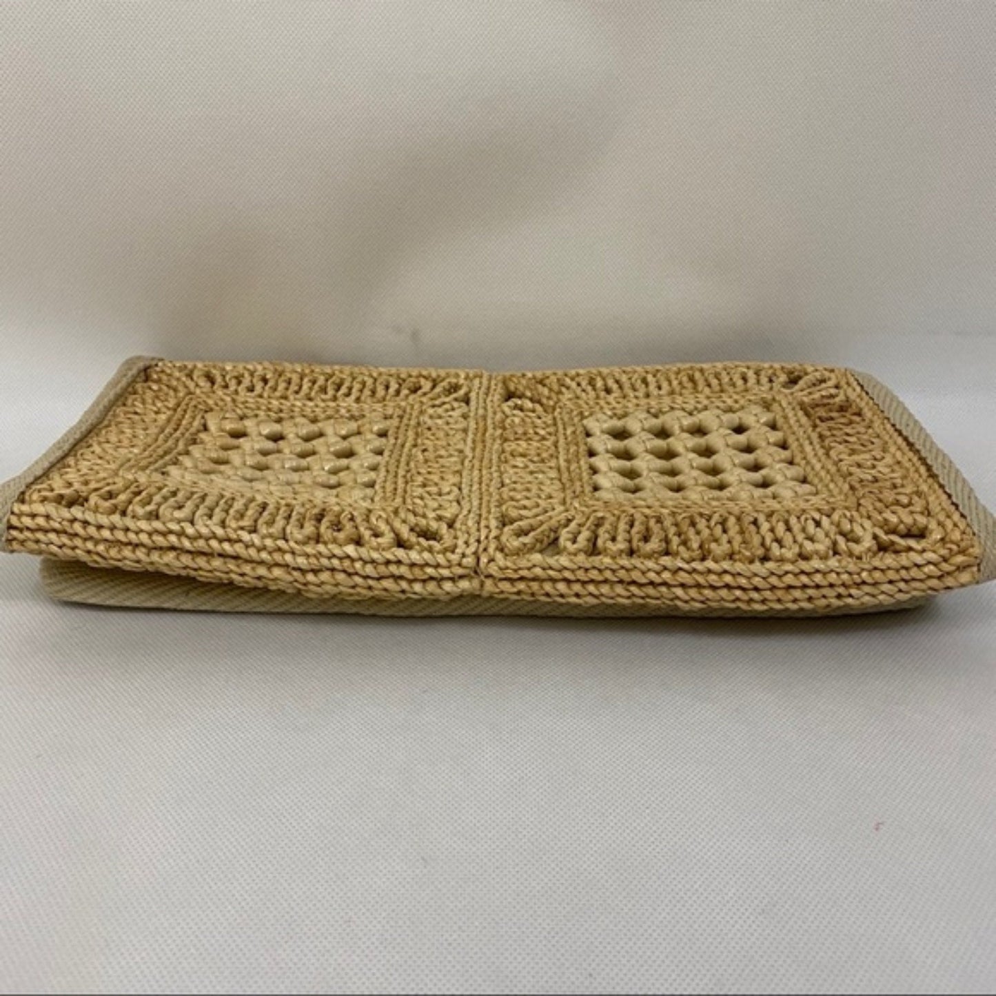 Vintage Raphia Straw Clutch Envelope Purse