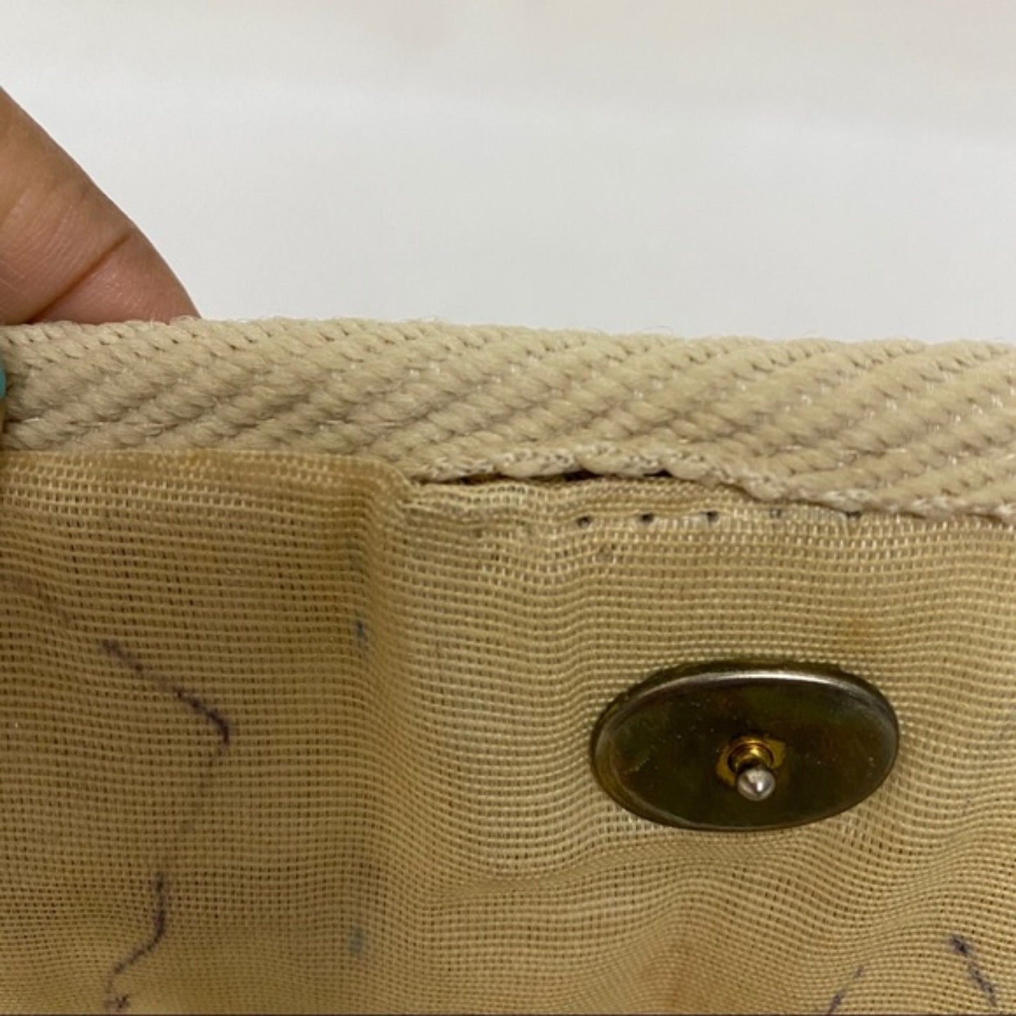 Vintage Raphia Straw Clutch Envelope Purse