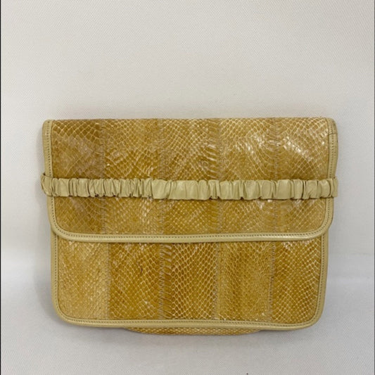 Vtg Susan Gail Snakeskin Clutch Purse