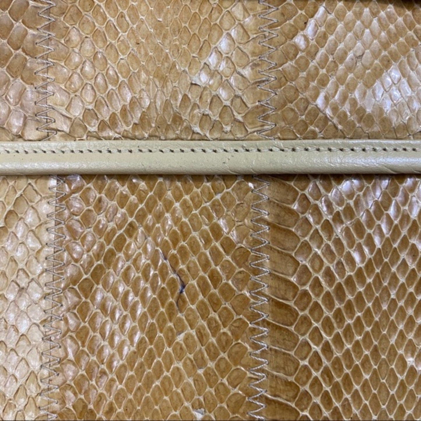 Vtg Susan Gail Snakeskin Clutch Purse