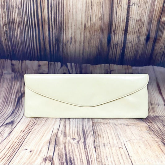 Vtg Bobbie Jerome Envelope Clutch Purse Taupe