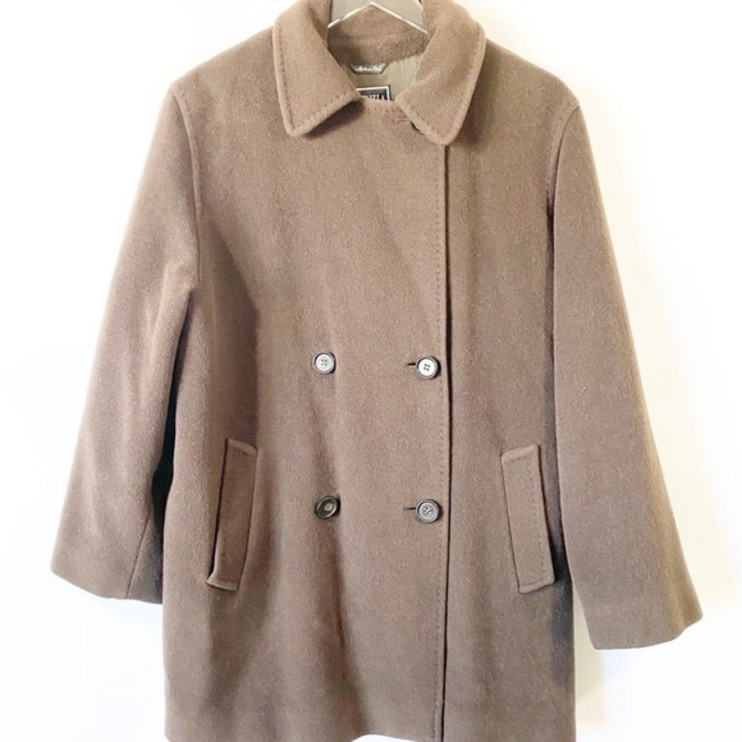 Vintage Cinzia Rocca Brown Wool Coat Sz 10 US