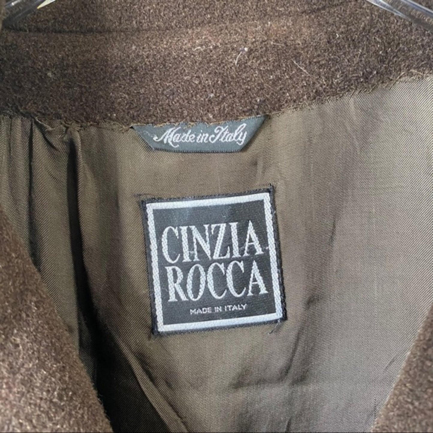 Vintage Cinzia Rocca Brown Wool Coat Sz 10 US