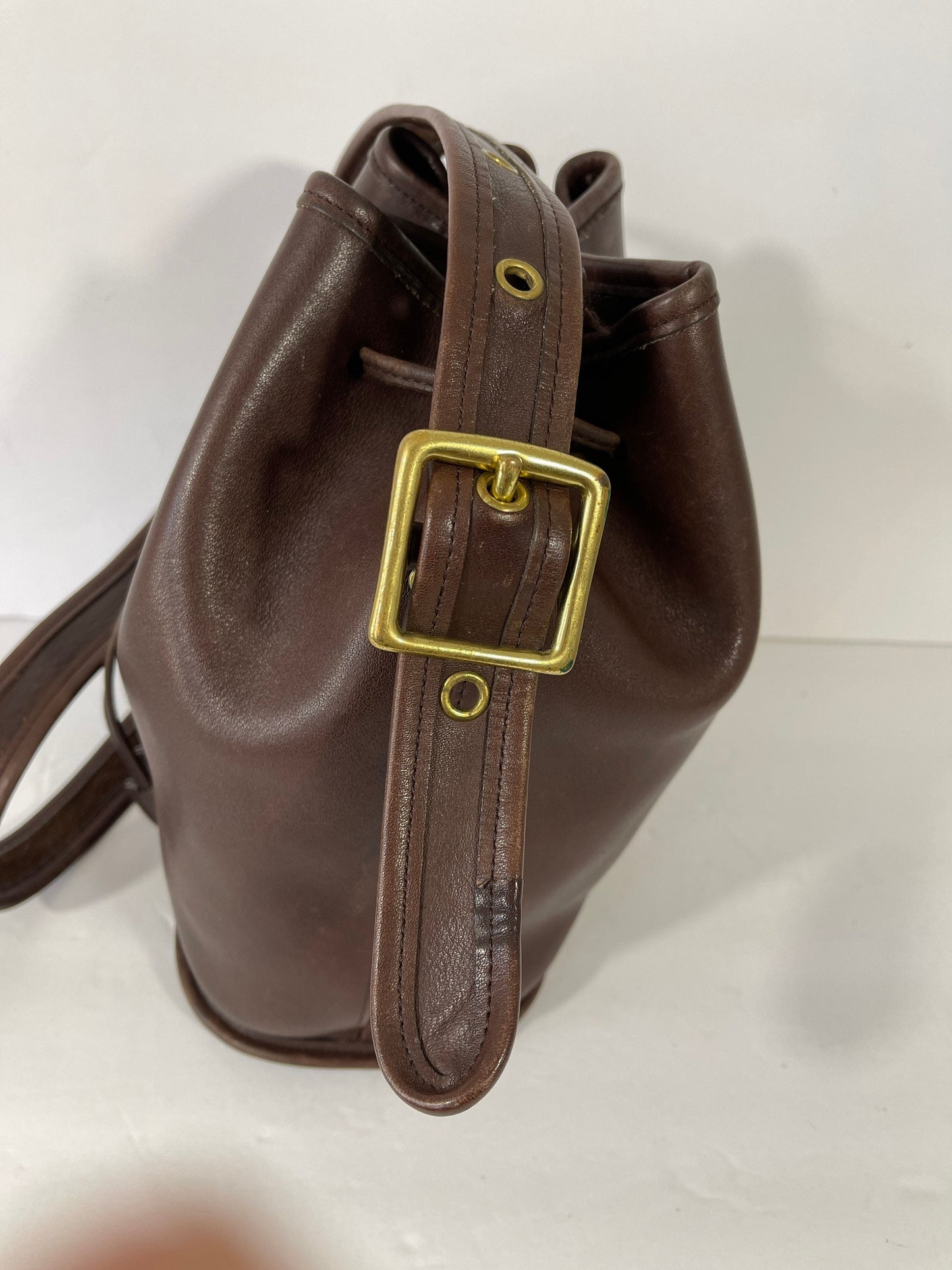 Coach Vintage Legacy Lulu Dark Brown Bucket Shoulder Bag #9952