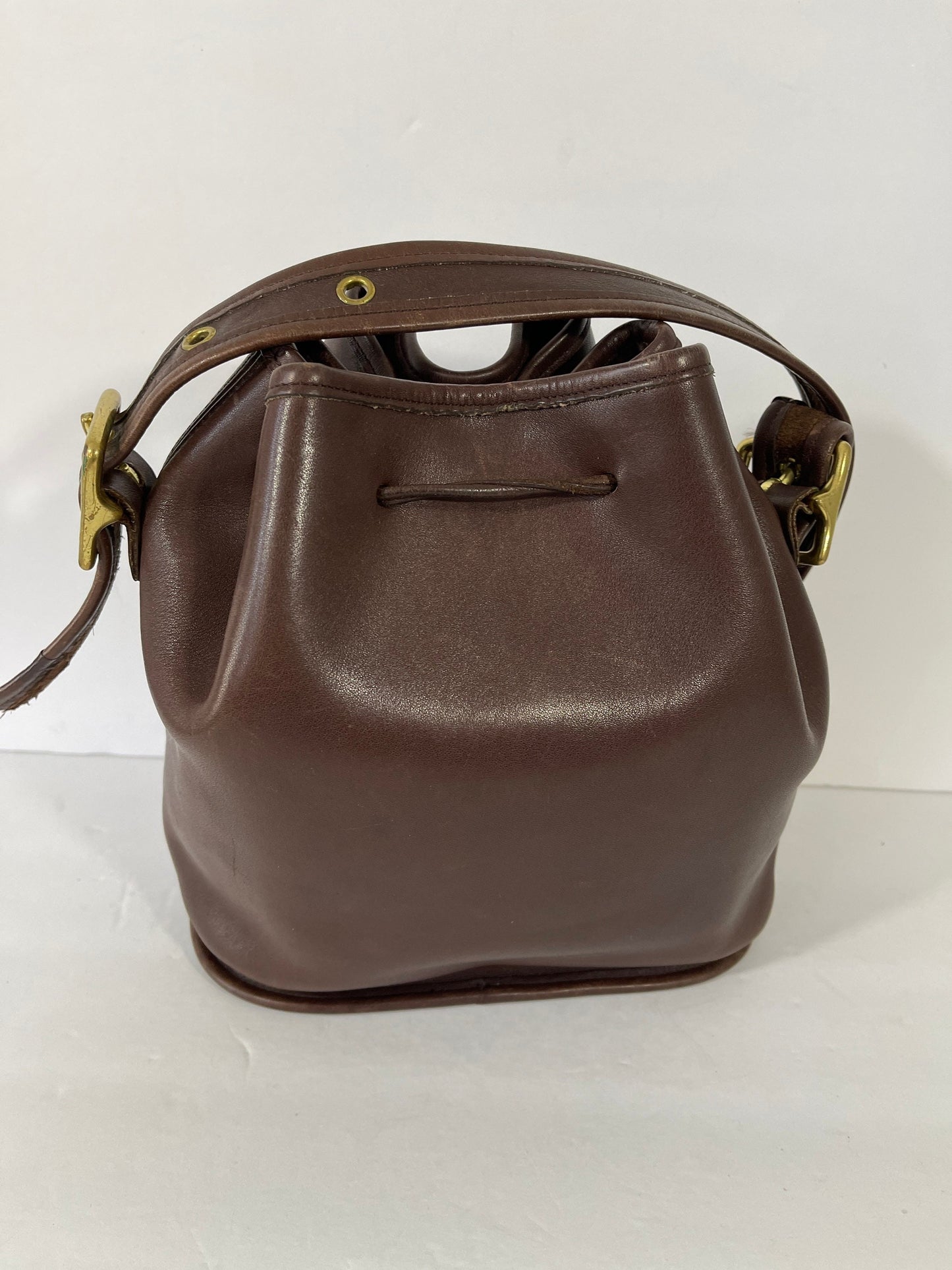 Coach Vintage Legacy Lulu Dark Brown Bucket Shoulder Bag #9952