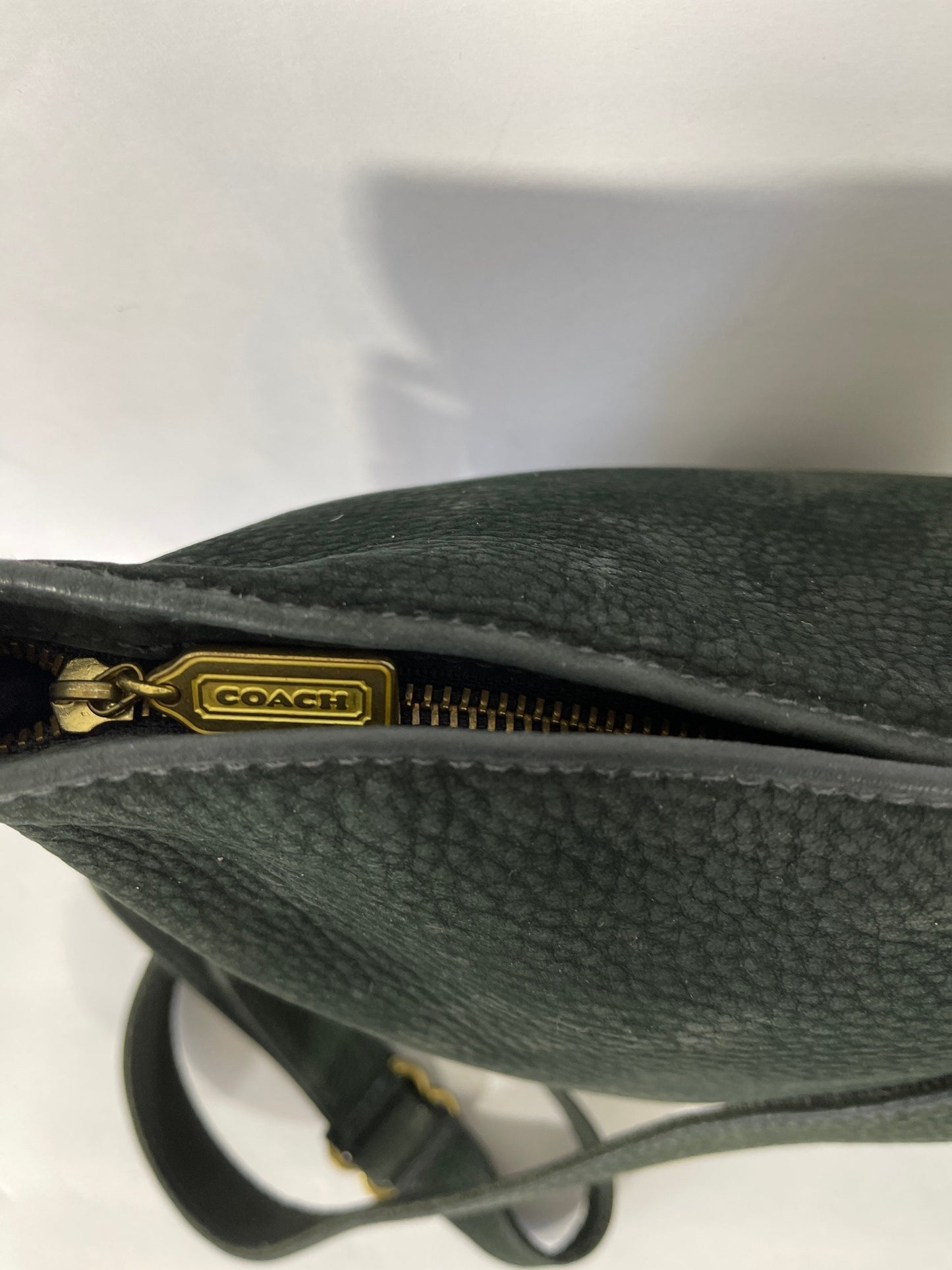 Coach Vintage Nubuck Leather Suede Green Crossbody Bucket Bag