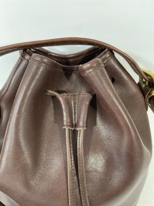 Coach Vintage Legacy Lulu Dark Brown Bucket Shoulder Bag #9952