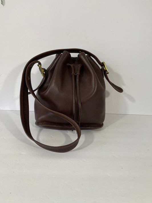 Coach Vintage Legacy Lulu Dark Brown Bucket Shoulder Bag #9952